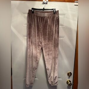 Bobi BLACK Los Angeles NWT Sleek taupe velvet jogger  size Large  shimmer taupe